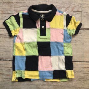 J. Khaki Toddler Boy's Patchwork Polo, Size 3T